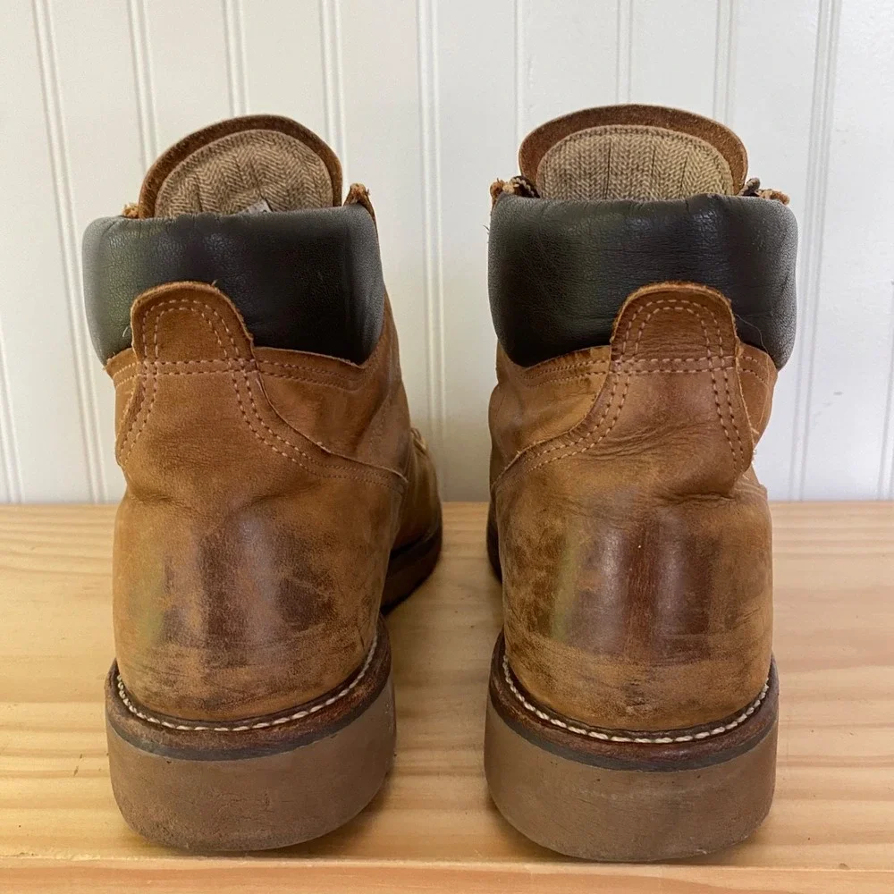 Red Wing Mens Leather Work Boots Size 10 Truwelt Chukka Brown Safety USA Made